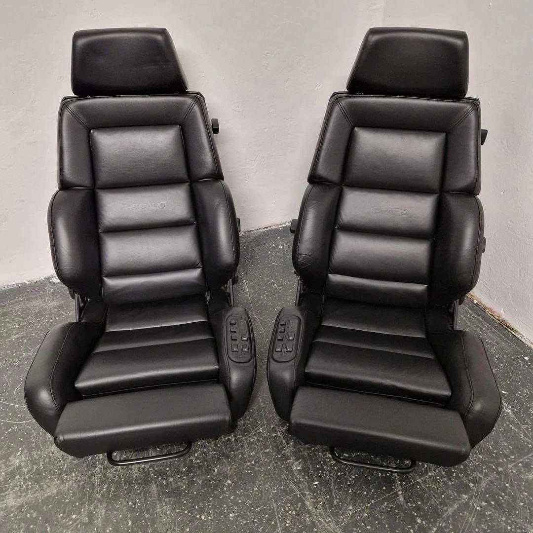 Original Mercedes Benz Black RECARO Classic Seats For Sale